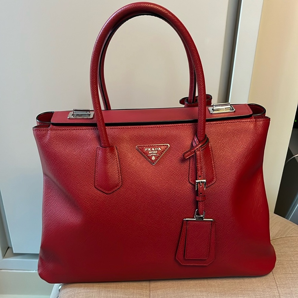 Large Leather Prada Handbag